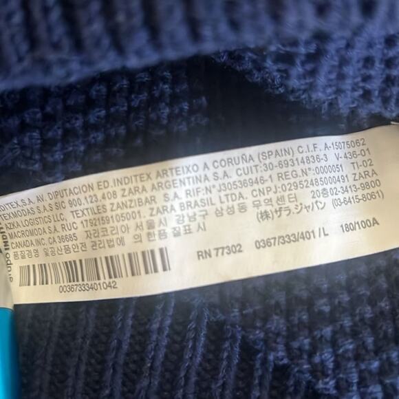 ZARA MAN KNIT CARDIGAN SWEATER BUTTON‎ DOWN SIZE L - Picture 6 of 8